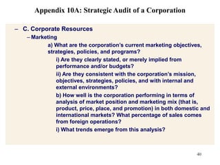 Generate and evaluate strategic alternatives