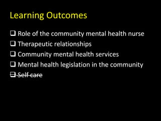 Community Mental Health | PPTX