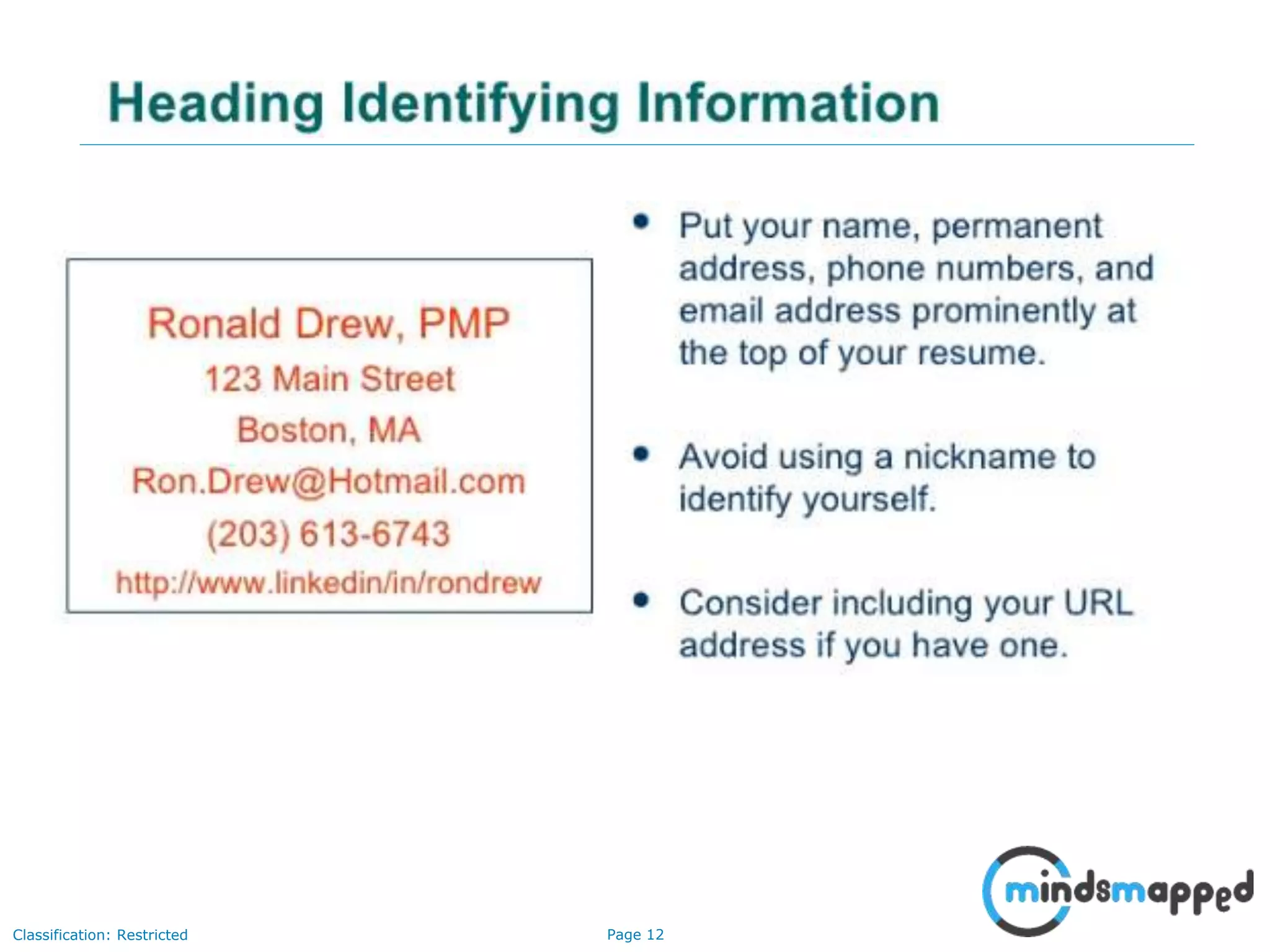 Page 12Classification: Restricted
 