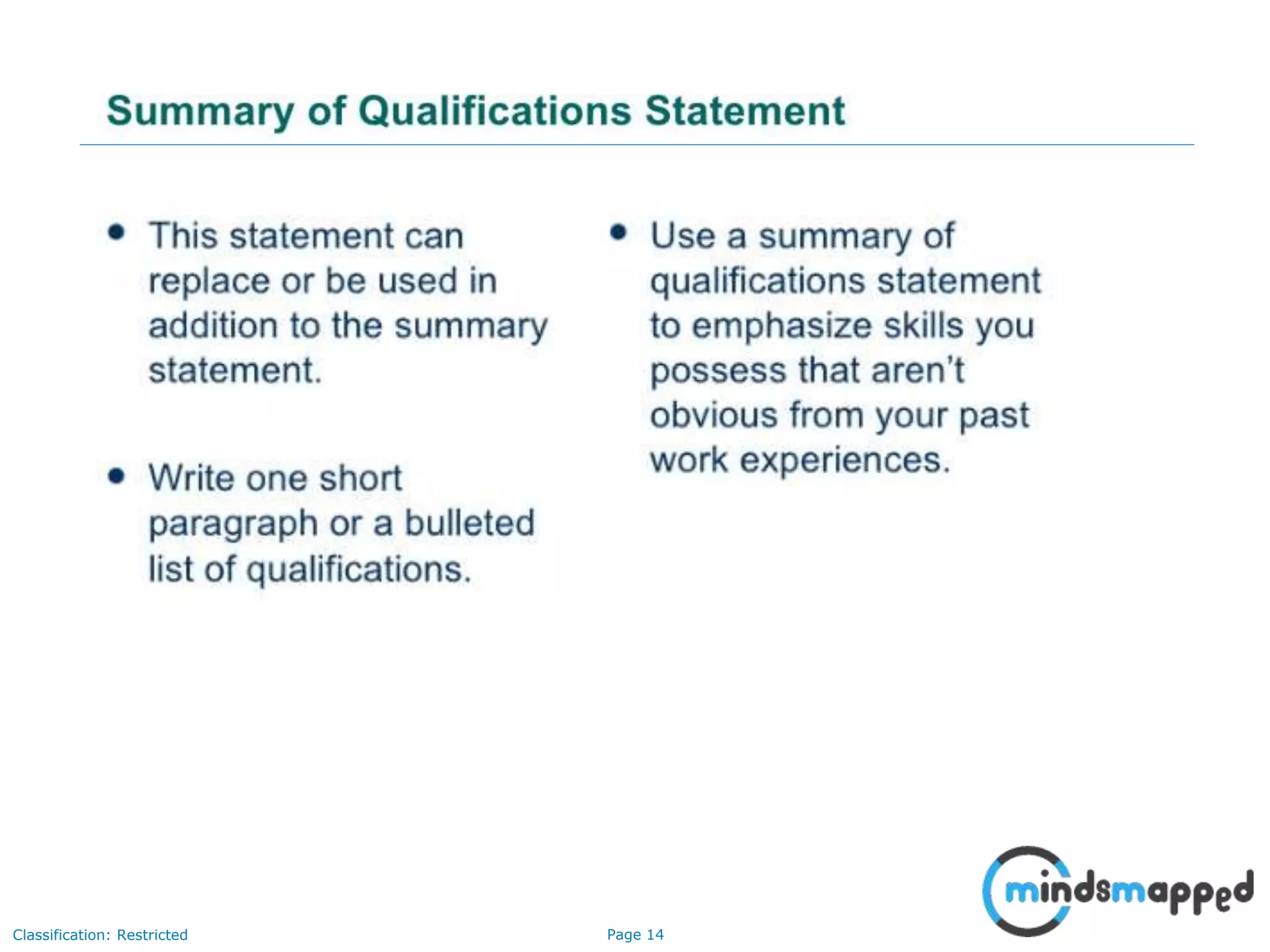 Page 14Classification: Restricted
 