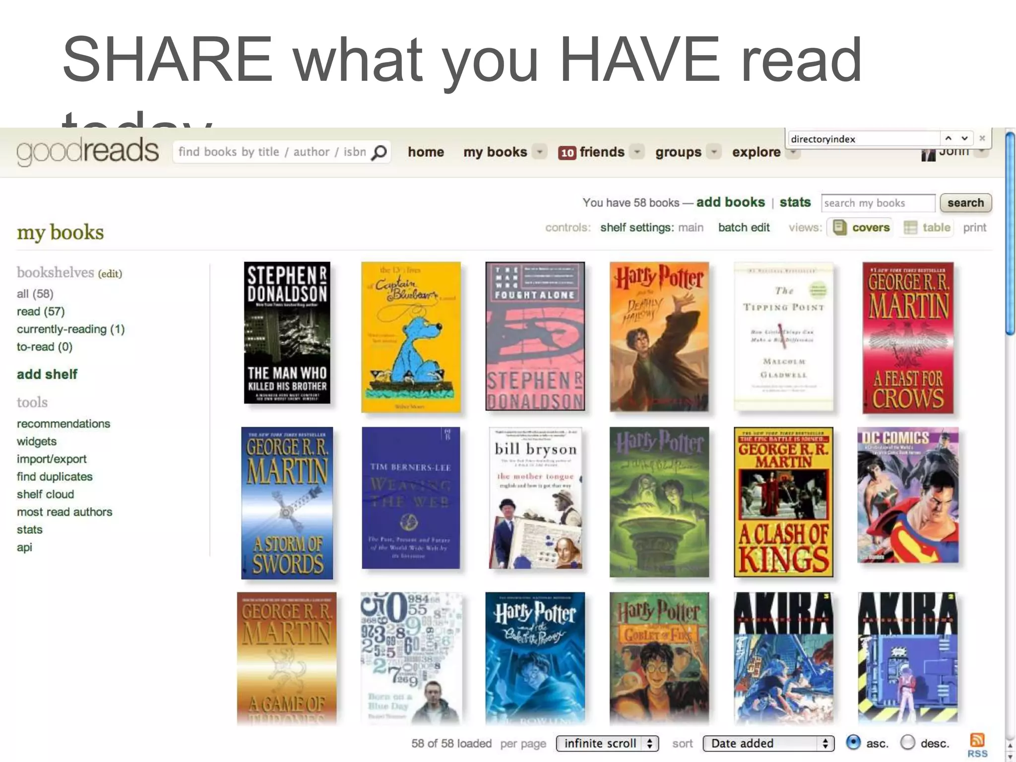 SHARE YOUR bookmarkS
 
