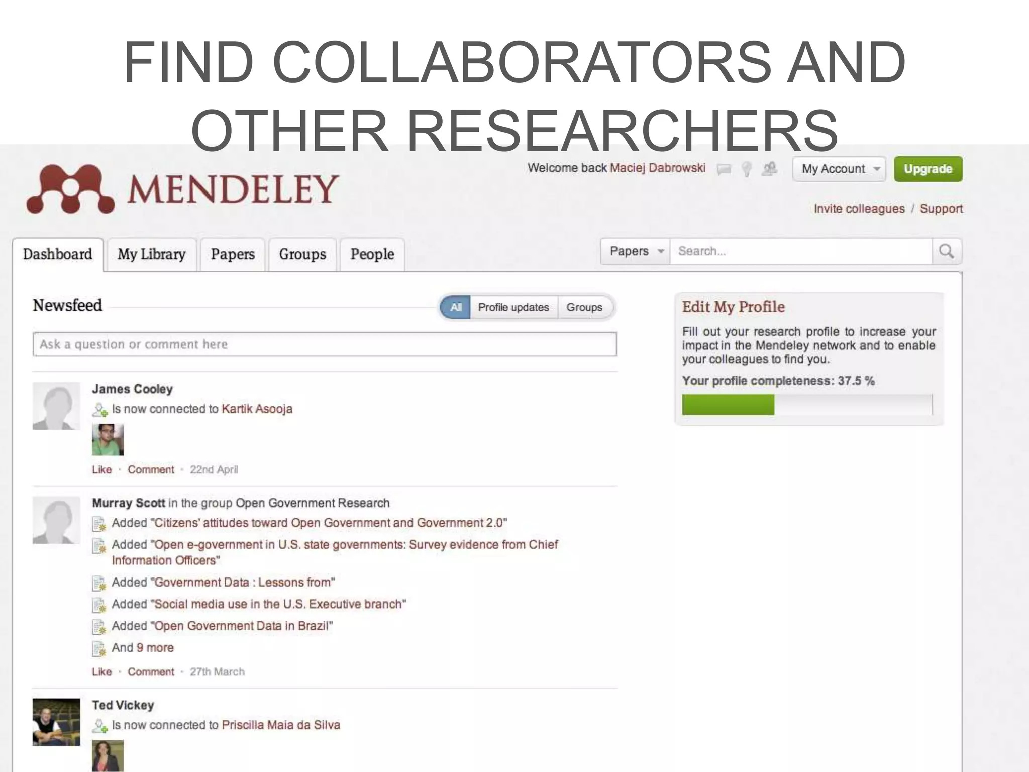 … FIND PUBLICATIONS OF YOUR PEERS
 