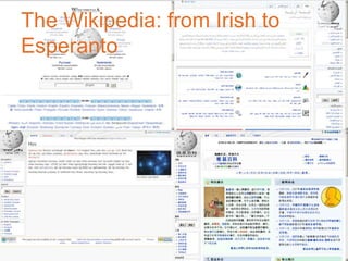 Some uses of wikis
WIKIS ARE BEING USED FOR:	

ONLINE ENCYCLOPAEDIAS	

SOFTWARE DEVELOPMENT	

WRITING RESEARCH PAPERS	

FREE DICTIONARIES	

BOOK REPOSITORIES	

PROJECT PROPOSALS	

EVENT ORGANISATION	

 