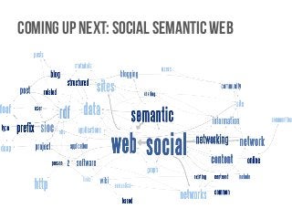 COMING UP NEXT: SOCIAL SEMANTIC WEB
 