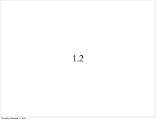 1.2
Thursday, November 11, 2010
 