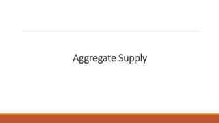 Aggregate Supply
 