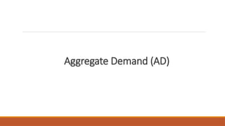 Aggregate Demand (AD)
 