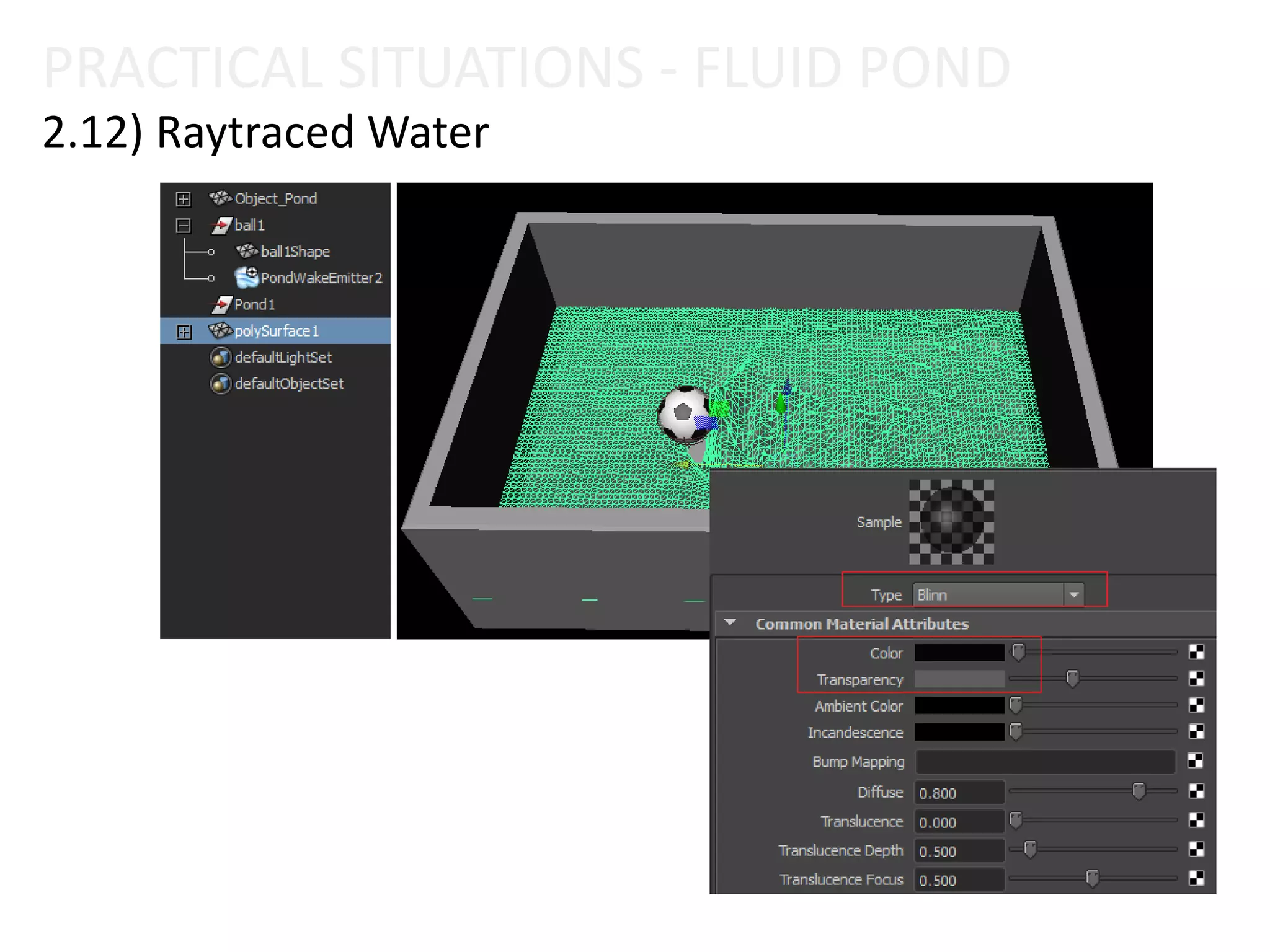 2.12) Raytraced Water
PRACTICAL SITUATIONS - FLUID POND
 