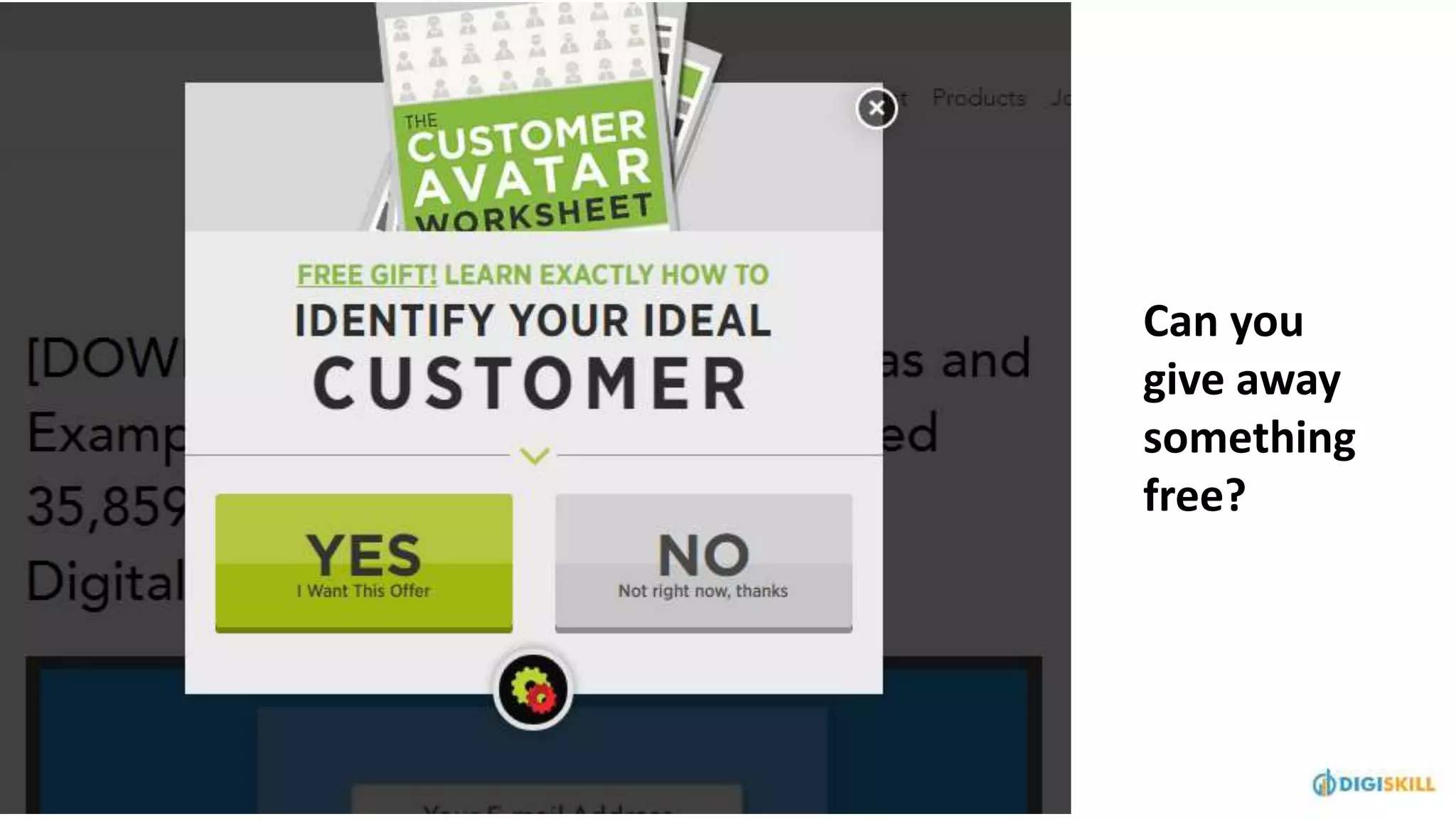 Can you
give away
something
free?
 