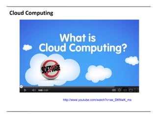 Cloud Computing http://www.youtube.com/watch?v=ae_DKNwK_ms   