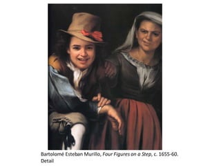 Bartolomé Esteban Murillo,  Four Figures on a Step , c. 1655-60. Detail 