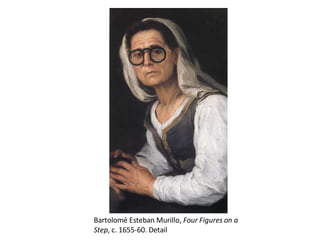 Bartolomé Esteban Murillo,  Four Figures on a Step , c. 1655-60. Detail 