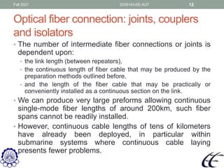 Fiber optics power launching coupling Amirkabir university | PDF