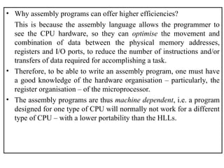 Assembly language programming implemenation | PPT