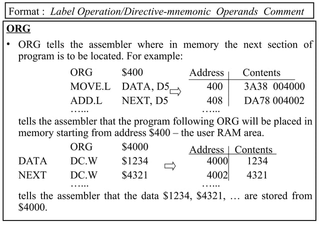 Assembly language programming implemenation | PPT