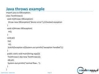 How to Throw Exceptions (The Java™ Tutorials > Essential Java Classes >  Exceptions)