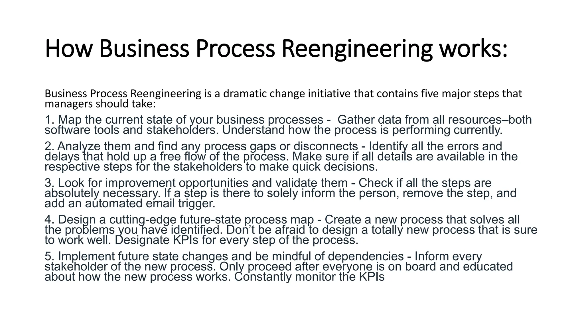 Session 13 Business Process Reengineering.pdf | Business | Business and ...
