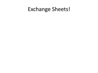 Exchange Sheets!
 