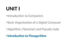 Features and Usage of Flowgorithm and usage | PPTX