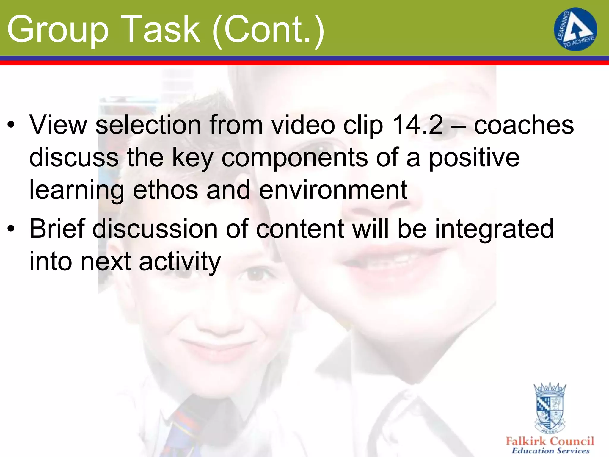 Session 14 Powerpoint creating a positive learning environment | PPTX