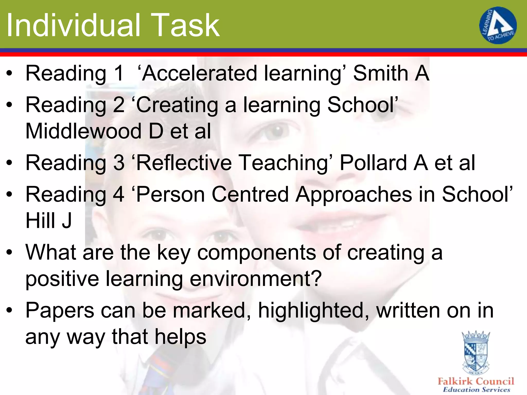 Session 14 Powerpoint creating a positive learning environment | PPTX