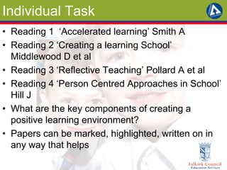 Session 14 Powerpoint creating a positive learning environment | PPTX