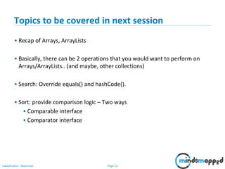 Collections - Array List | PPSX | Programming Languages | Computing