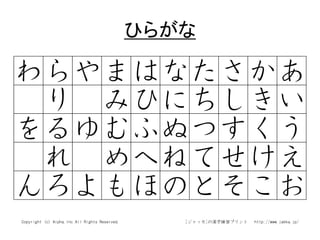 ひらがな
 