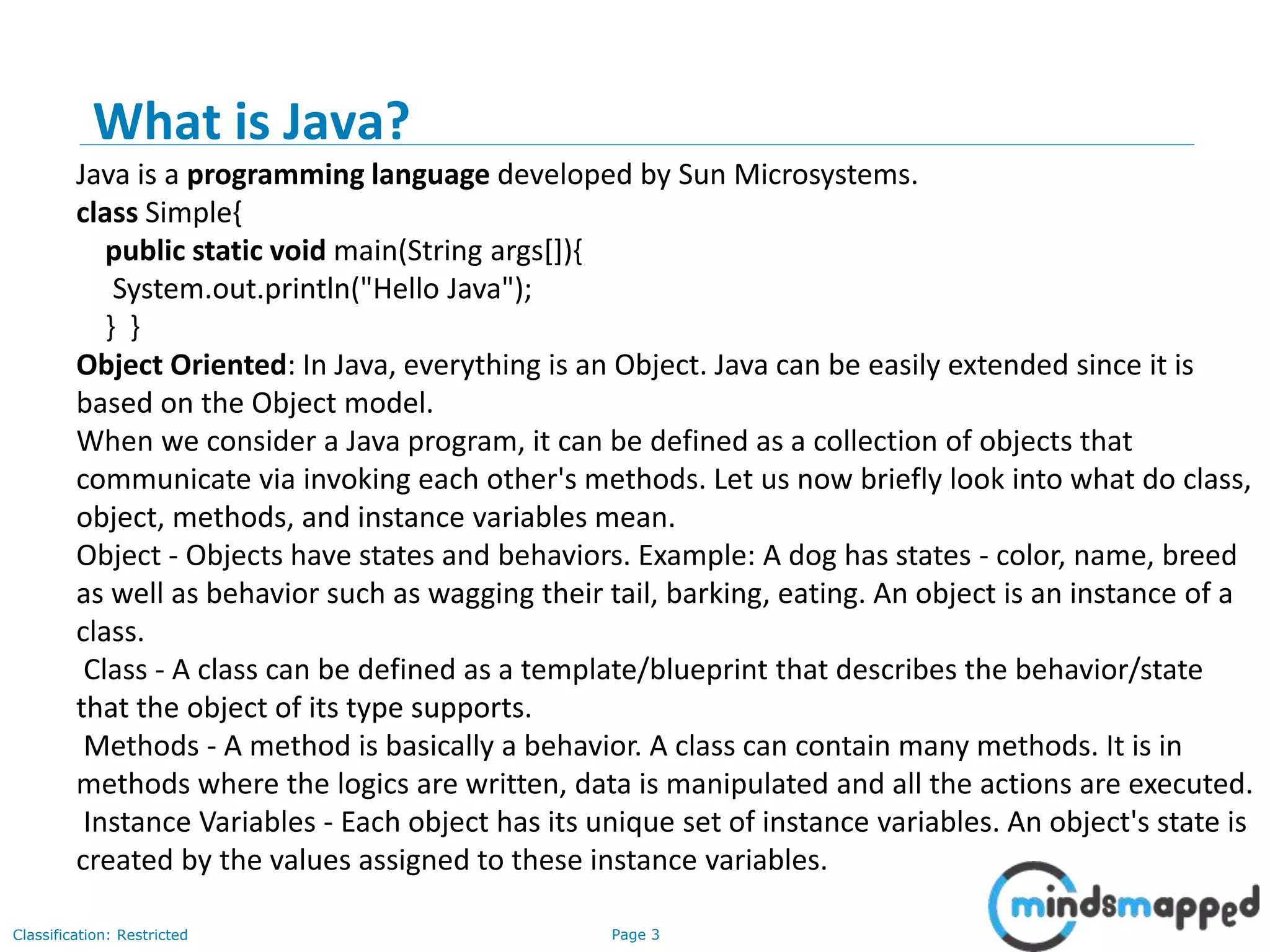 Overview of Java | PPT