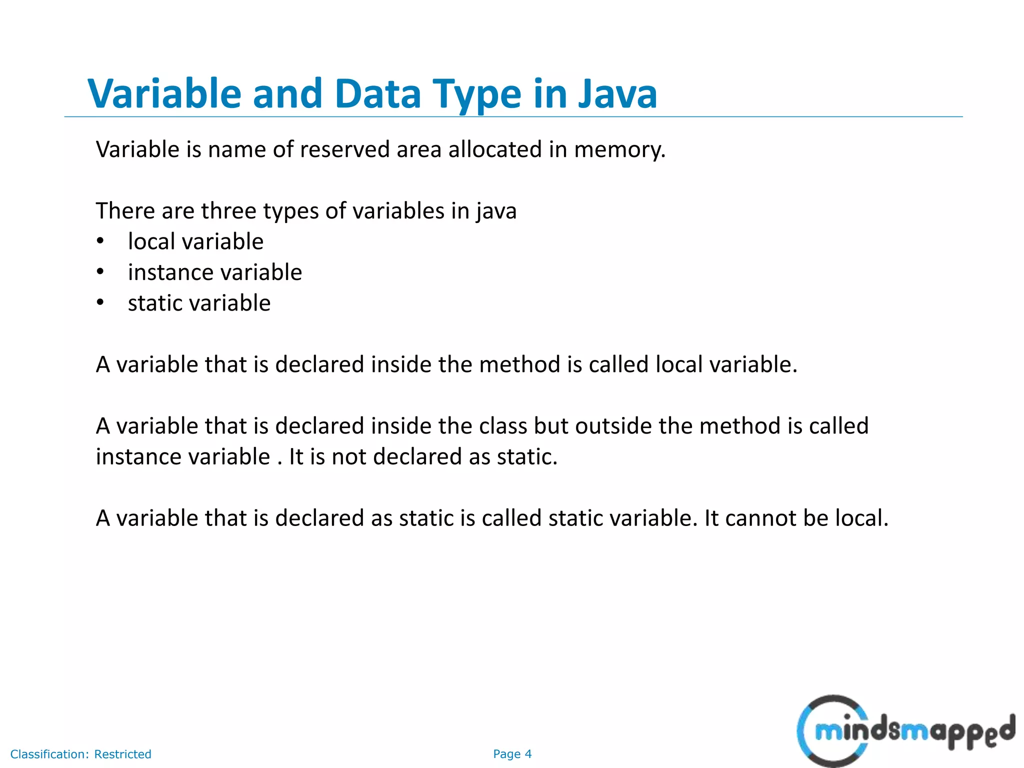 Overview of Java | PPT