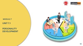 UNIT 7.1
PERSONALITY
DEVELOPMENT
MODULE 7
10
 