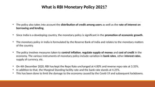 Monetary Policy Instruments Rbi Monetary Policy and its use transmission economy.pptx