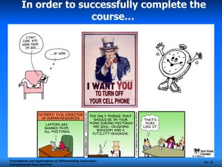 In order to successfully complete the course… Foundations and Applications of Differentiating Instruction: Competencies Four and Five S1 -  