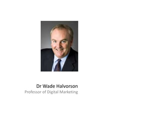 Dr Wade Halvorson
Professor of Digital Marketing

Wad Halberstadt
Virtual World Researcher

 