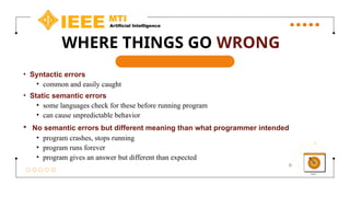 Unpredictable Running Introduction to python presentation by IEEE | PPTX