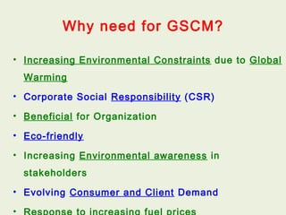 Environmental Csm Logistic, SCM, global, green ,cold SCM, carbon footprint | PPT