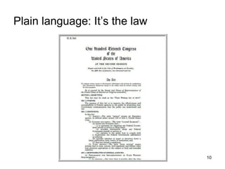 Plain language: It’s the law 