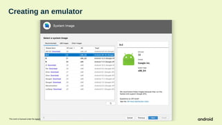 This work is licensed under the Apache 2.0 License
Creating an emulator
 
