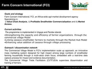 Farm Concern International (FCI)
www.iita.org | www.cgiar.org | www.acai-project.org
Goals and strategy
Farm Concern Inter...