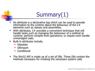 Attributes & .NET components | PPT