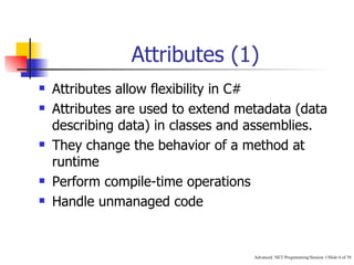 Attributes & .NET components | PPT