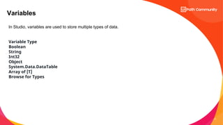 Session 1 AI Associate Series: Essential Studio Automation Features | PPT