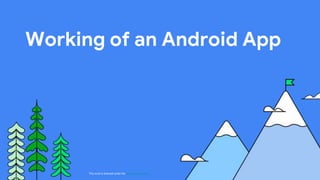 This work is licensed under the Apache 2.0 License
Working of an Android App
 