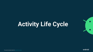 This work is licensed under the Apache 2.0 License
Activity Life Cycle
 