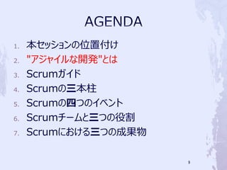 1.   åλø
2.   "㥤_k"Ȥ
3.   Scrum
4.   Scrum
5.   ScrumĤĤΥ٥
6.   Scrum`Ĥ۸
7.   ScrumˤĤγɹ

                       9
 