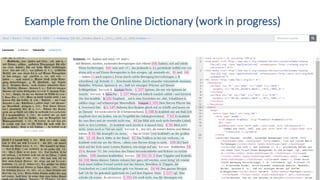 Automatic Semantic Text Tagging on Historical Lexica
Christian Reul, Sebastian Göttel, Uwe Springmann, Christoph Wick, Kay-Michael Würzner, Frank Puppe
14
Example from the Online Dictionary (work in progress)
 