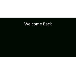 Welcome Back 