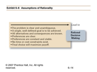 Exhibit 6–6 Assumptions of Rationality 