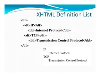 IST 561 Session2--Feb 2, 2009 Basic XHTML Concepts