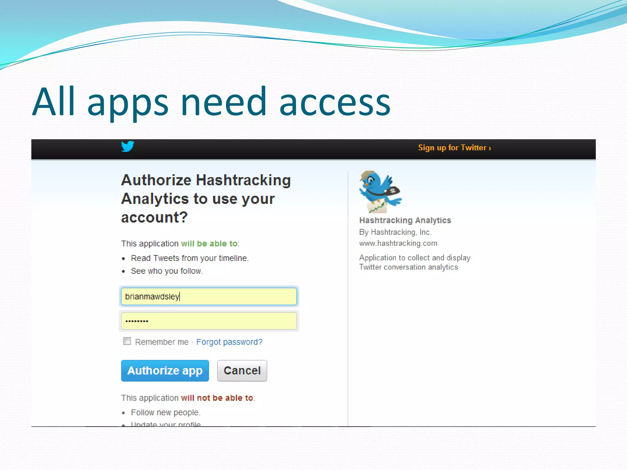 All apps need access
 